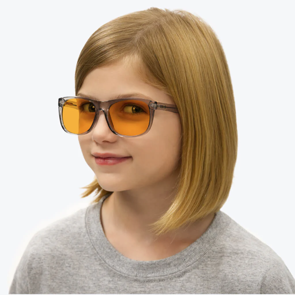 SunDown Kids Blue Blocking Glasses - Pearl Grey - Image 6