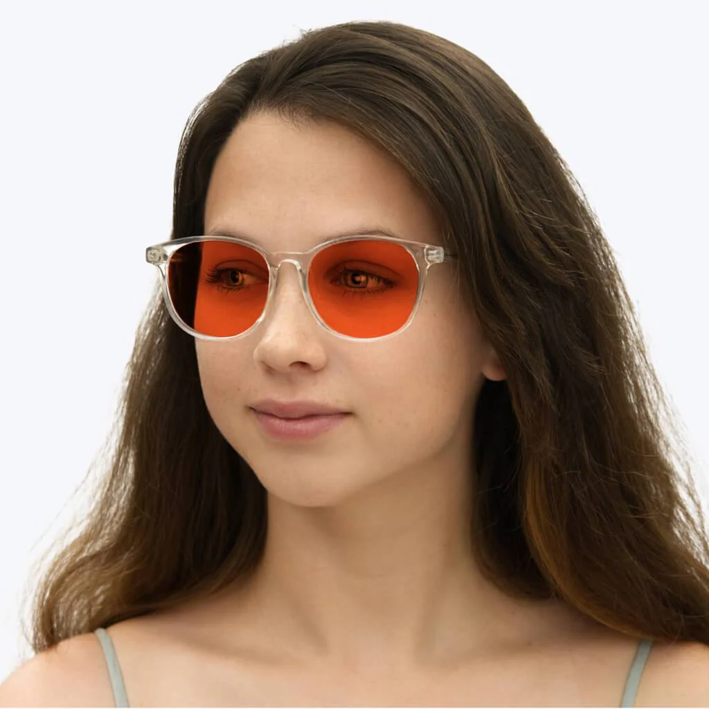 NightFall Billie Blue Blocking Glasses - Crystal - Readers - Image 7