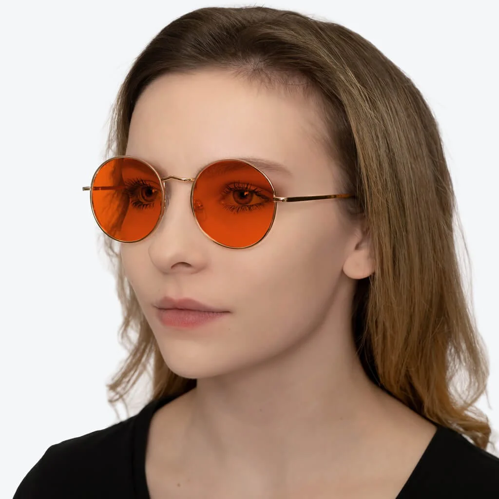 NightFall Elton Blue Blocking Glasses - Gold - Readers - Image 5
