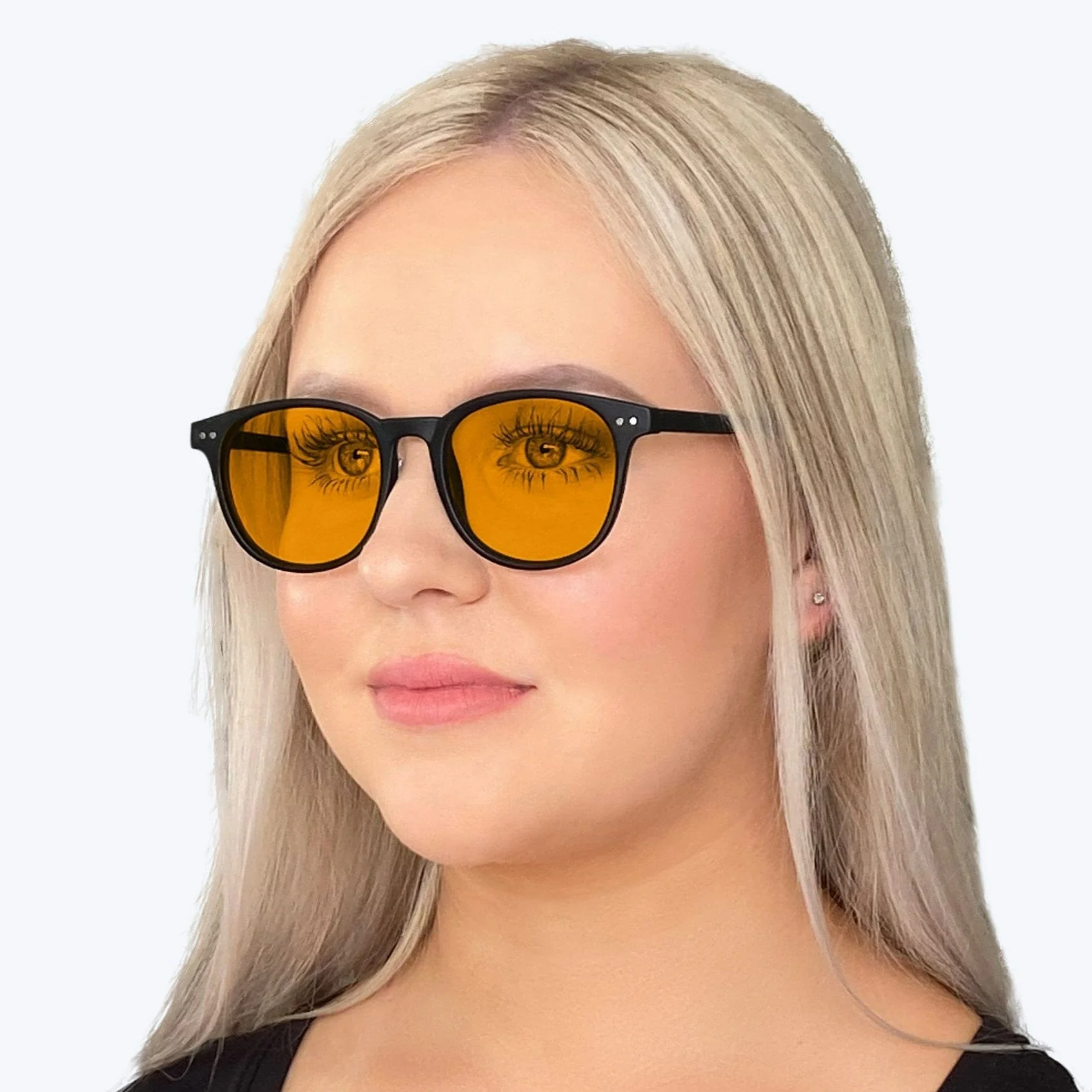SunDown Billie Blue Blocking Glasses - Black - Prescription - Image 7