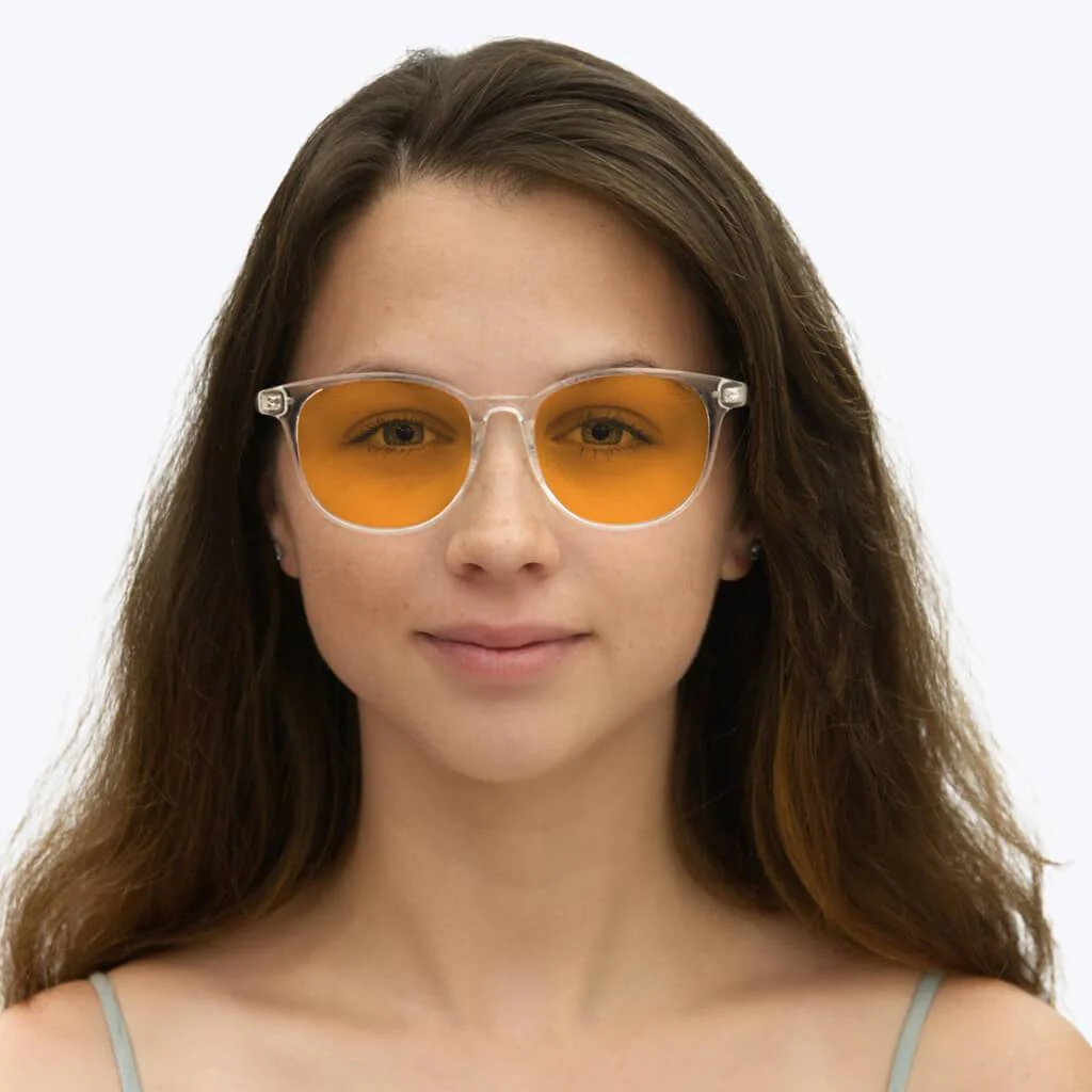 SunDown Billie Blue Blocking Glasses - Crystal - Image 5