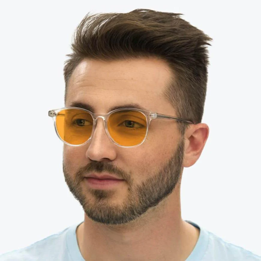 SunDown Billie Blue Blocking Glasses - Crystal - Image 6