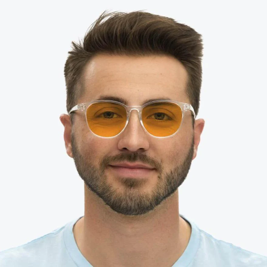SunDown Billie Blue Blocking Glasses - Crystal - Image 8