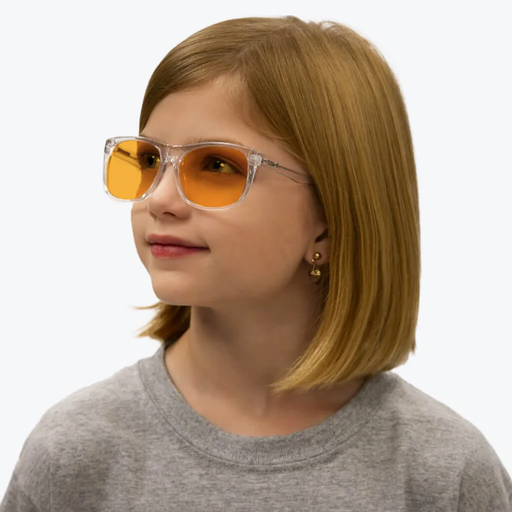 SunDown Kids Blue Blocking Glasses - Crystal - Prescription - Image 6