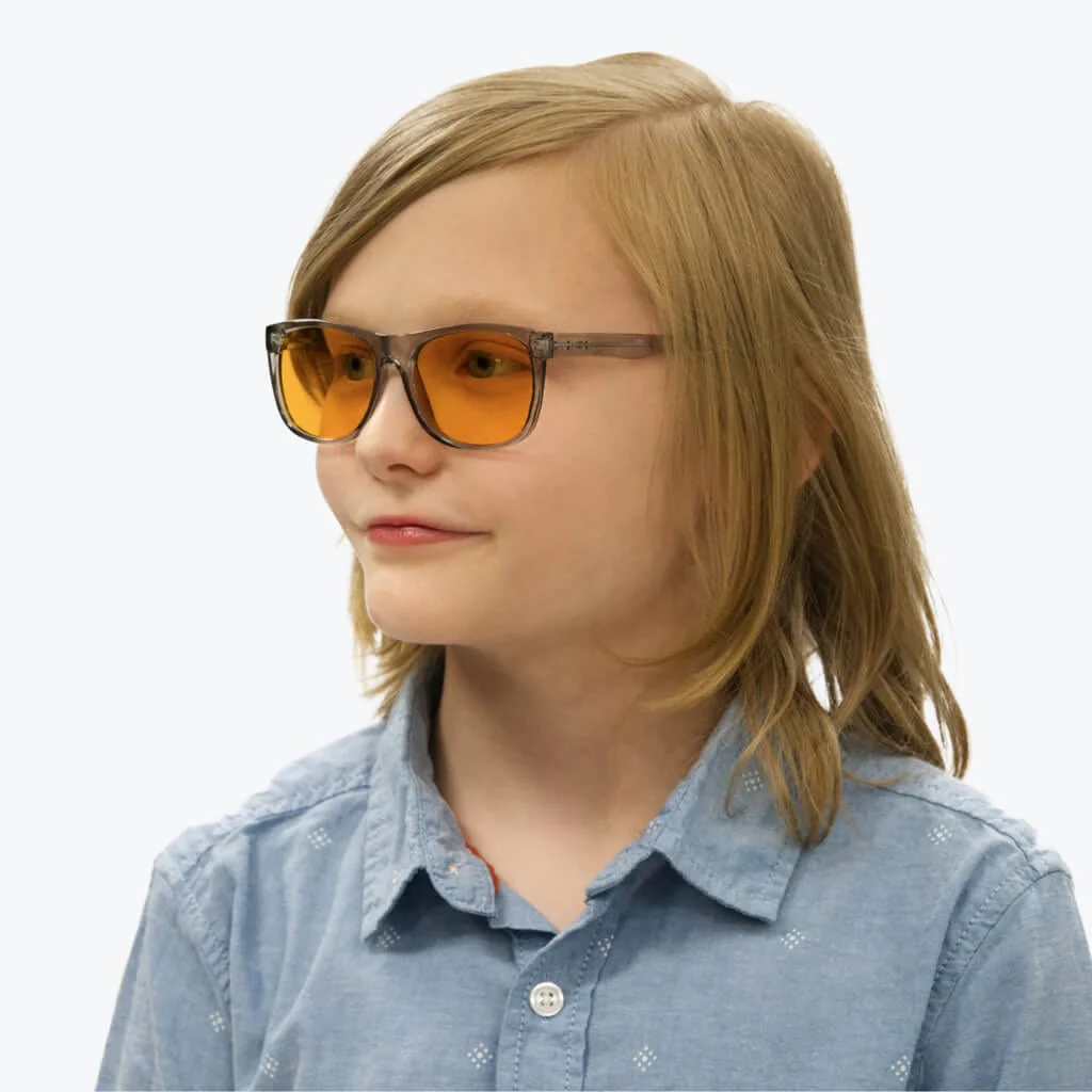SunDown Kids Blue Blocking Glasses - Pearl Grey - Prescription - Image 7