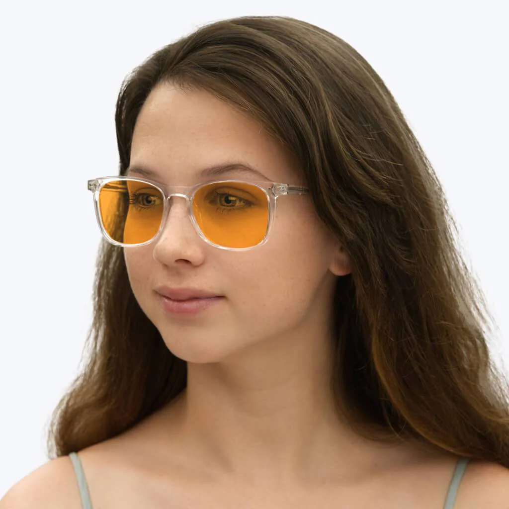 SunDown Taylor Blue Blocking Glasses - Crystal - Prescription - Image 6